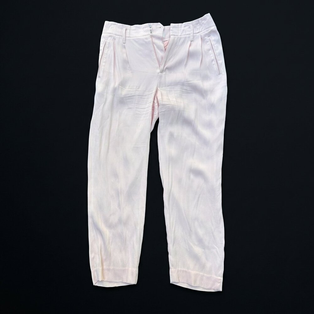 GAP Blush Pink Pleated Tapered Trousers Size 4R